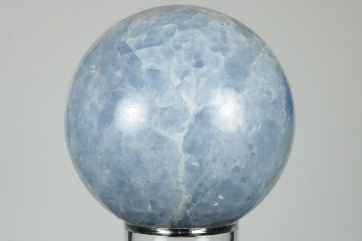 Polished Blue Calcite Sphere - Madagascar #196253